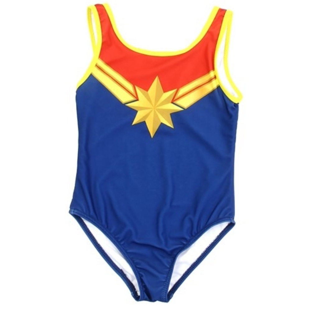 ♦️NWT Disney Captain Marvel themed one piece 6X